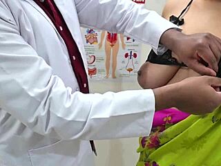 Doctor, you're using this horny patient in the clinic for tit play