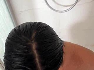 brunette sara retali enjoys wet shower sex with sergio lagos before he cums in her mouth