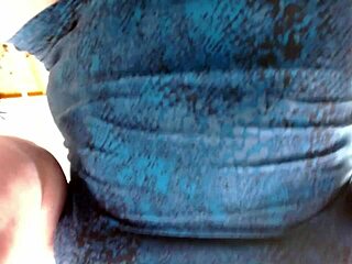 blue granny panties soaked from hairy pussy fingering orgasm!