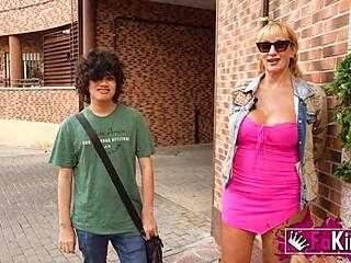 Victoria Vera craves young 18+ cock and takes fat one in milf casting