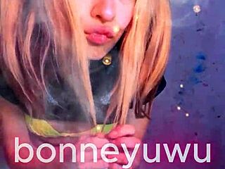 Bonneyuwu Dances in Cute White Skirt with Pigtails