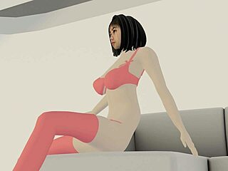 hey that chinese top model in red lingerie is fucking her photographer on sofa to pay for photos book