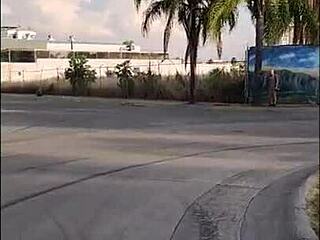 Hermosa desconocida 18yo accepts BDSM bondage photos as petite skinny outdoor slut