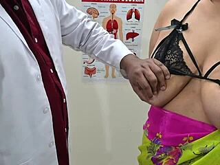 Doctor, you're using this horny patient in the clinic for tit play