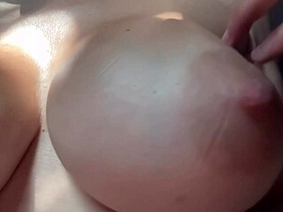 Italian Milf Bounces Big Natural Tits with Hard Nipples