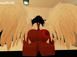 Vuoto le palle in fondo a questa ebony carina con cazzo mostruoso