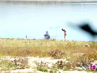 Briseida Myers feels the swamp heat turning her on for nudist outdoor quickie with rough fucking and petite brunette passion.