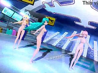 hatsune miku rin luka tricolore airline project diva nude mod full nude