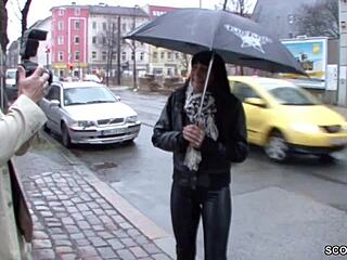 German Teen Gets Picked Up On Street For Hardcore Sex For Cash