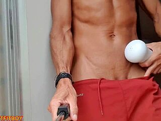 Lovely blonde wife in red bodysuit takes doggystyle fuck with close-up creampie. Why cheat as housewife milf?