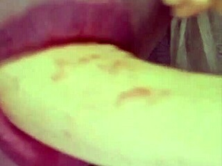 elzakom shows off cute pussy with lingerie dildo play