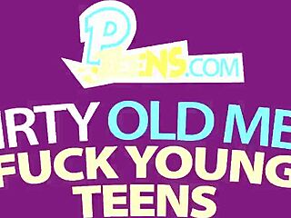 latina teen 18+ bends over taking old penis doggystyle in her first piercing experience