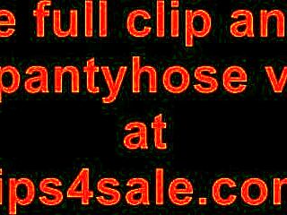 Desire Explores Her First Pantyhose Footjob Adventure