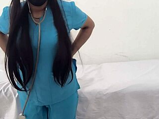 Busty nurse with big ass masturbates her juicy pussy in hospital homemade amateur video