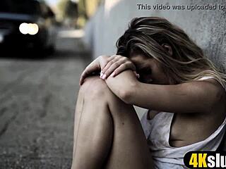 Charitable Man Looks Nasty Bent Over Teen Rough Doggystyle!