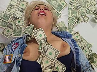 blonde screams while getting punished in pussy and ass for cash like a fuck doll