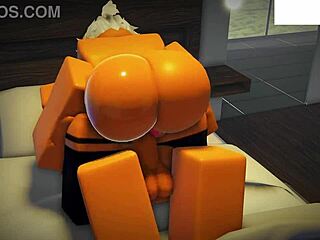 Roblox slut gets pumped full with creampie.