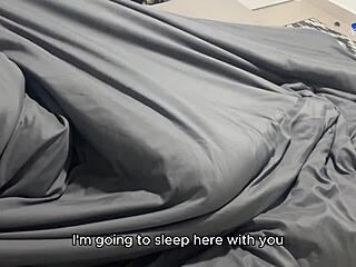 leyne rodriguez stepmom and stepson shared bed and fucked passionately in lingerie