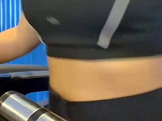 hot post-workout session in the crowded bathroom