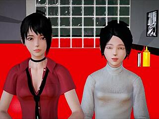 my new family story unfolds with brunette milf and teen