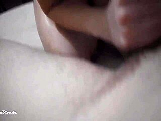 Blonde teen gives nice blowjob with long hair