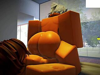 Roblox slut gets pumped full with creampie.