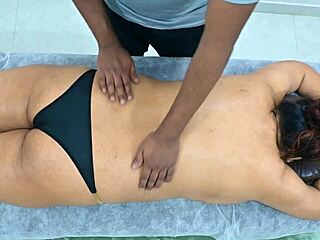 Big Ass Latina Receiving Massage From Desi Black Boy