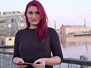 German Scout - Rothaarige Studentin Melina Bei Strassen Casting Fuer Geld Gefickt