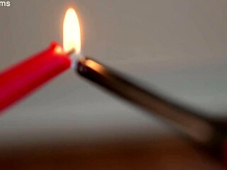 this fit milf gets a wax punishment session, dripping hot wax all over her wet pussy for bdsm solo fun