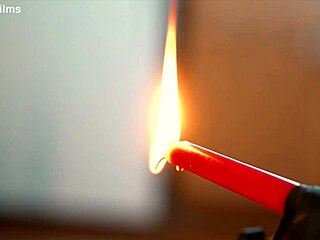 this fit milf gets a wax punishment session, dripping hot wax all over her wet pussy for bdsm solo fun