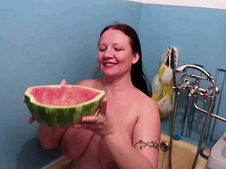 Why does busty milf love pissing and washing with urine in dirty fetish bathtub compilation?