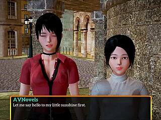 my new family story unfolds with brunette milf and teen