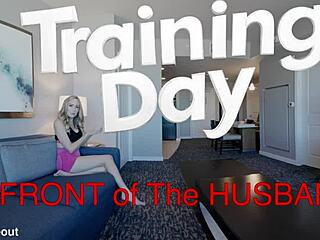 How does sierra spunk handle training day with muscular neighbor's big cock in gym workout?