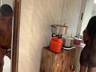 Pussy Squirts Wildly In Kitchen From Huge Monster Cock Riding And Doggystyle Action!