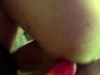 Extreme anal stretching with massive horse cock dildo