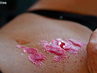 this fit milf gets a wax punishment session, dripping hot wax all over her wet pussy for bdsm solo fun