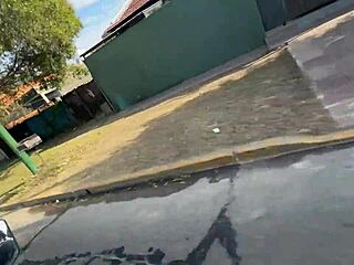 Argentinian latina takes big cock deep inside and makes driver cum!