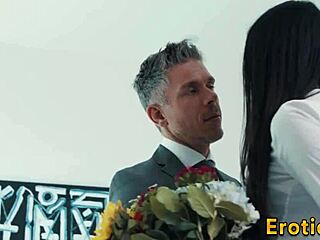 gorgeous teen babe with small tits rides horny on big cock in hardcore