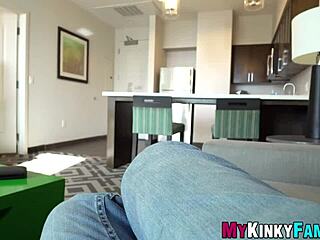 i caught my redhead stepsister stealing. now she gets cum in mouth after hardcore doggystyle.