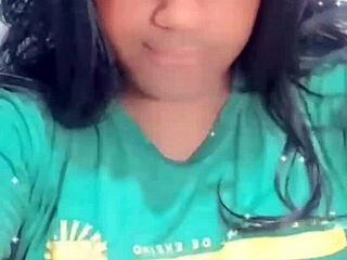 Curious trans teen explores solo ass play after school