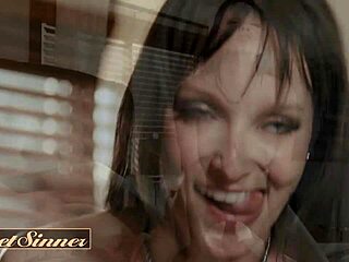 super-hot milf lexi luna rides ryan driller in cowgirl after clit lick and fingering. They switch to spooning for multiple orgasms and cum.