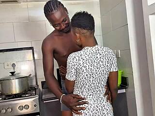 I Feel So Excited Fucking My Skinny Stepsister For First Time In Kitchen With Tight Pussy And Blowjob Action