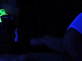 carrie b takes blacklight sex with deepthroat gagging and skinny slut sucking on cock 😏🍆🔥