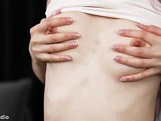 Petite brunette Luna Lynx drilled deep