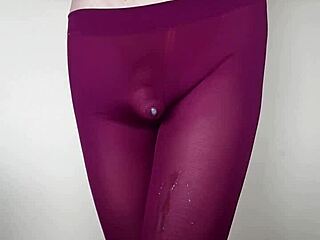 Misr4 Update 4 Cum on Burgundy Leggings