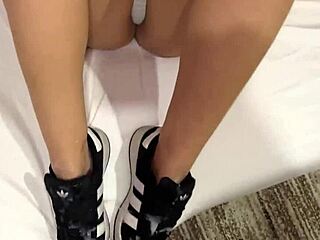 Oh man I can't believe this stranger is fucking my wife's mouth so hard with his huge cock until cumshot... she's such a cheating whore in close-up POV