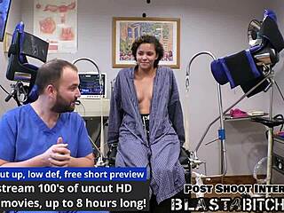 Rebel Wyatt masturbates with pierced nipples in latex gloves during behind-the-scenes action. She gets facial after close-up blowjob and moaning orgasm.