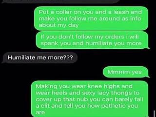 Sissy bitch gets emasculated in sexting humiliation
