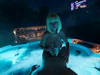 Big natural tits Brittney jerks off cum at wild house party!