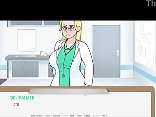 the cartoon doctor treats a patient in the hospital setting casually